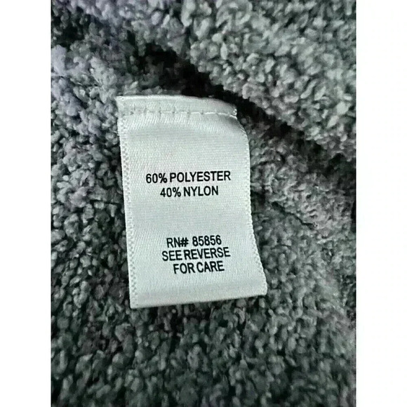 Gander Mountain Gray Knit V-Neck Long Sleeve Pullover Hoodie Sweater Woman SZ M - Picture 4 of 5